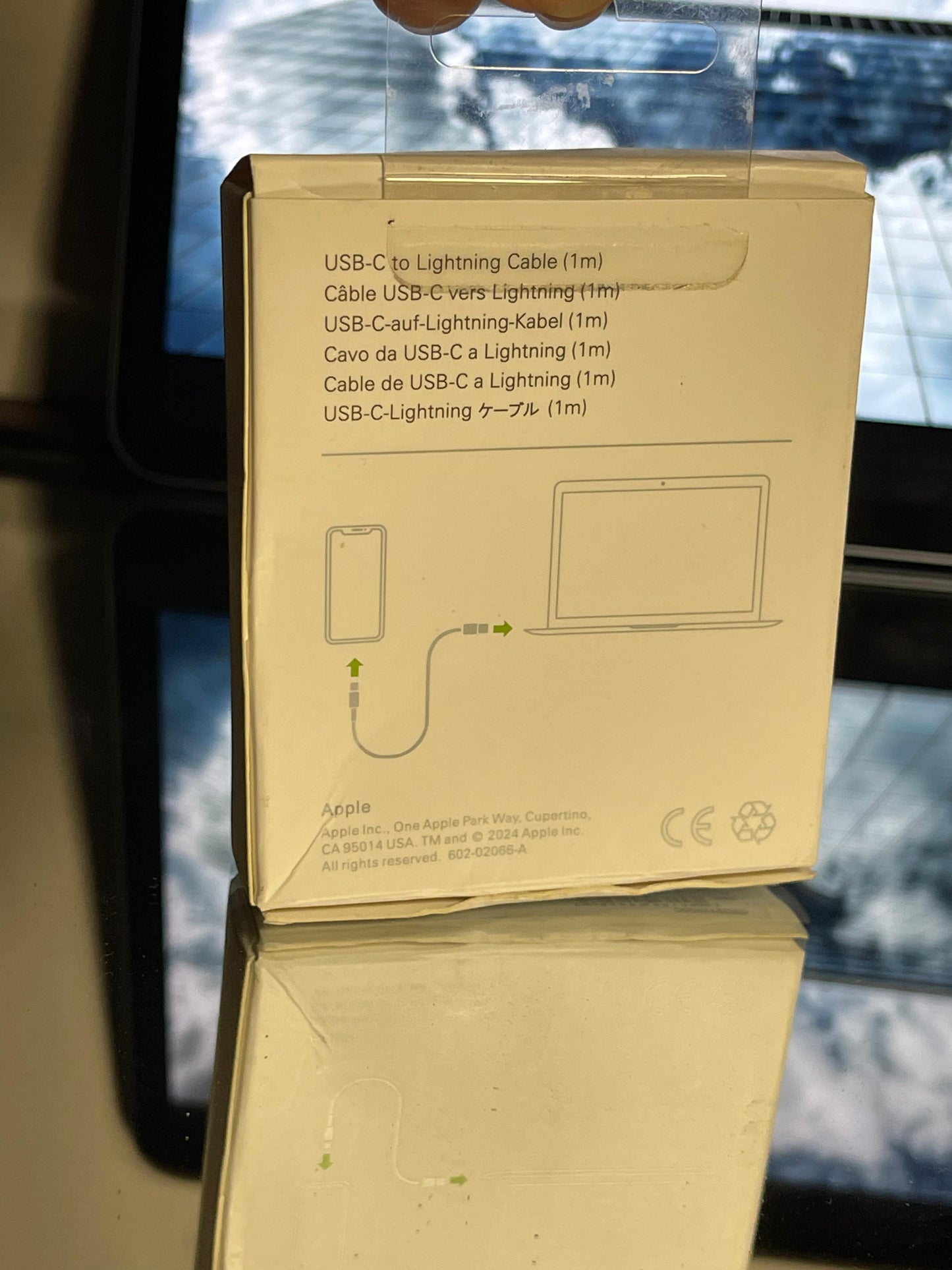Apple USB-C to lightning charging cable